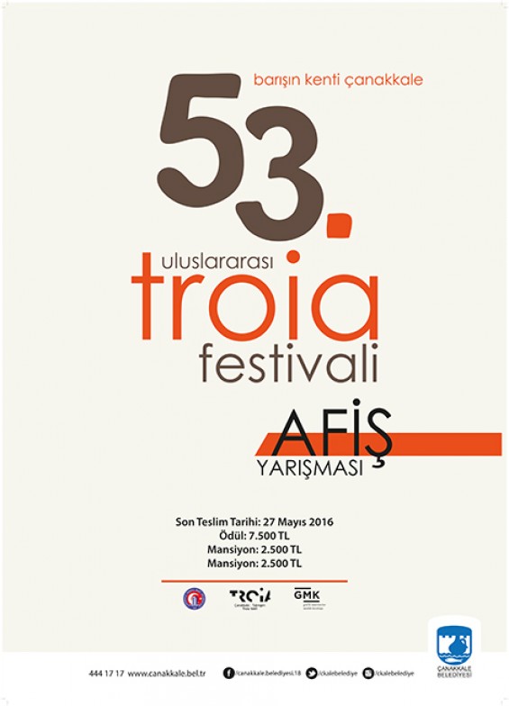 53. Uluslararası Troia Festivali Afiş Yarışması'na Başvuru İçin Son Hafta!