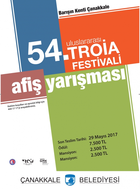 54. Uluslararası Troia Festivali Afiş Yarışması'na Katılım İçin Son Günler